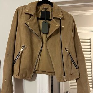 NWT All Saints Dalby Suede Jacket size 8